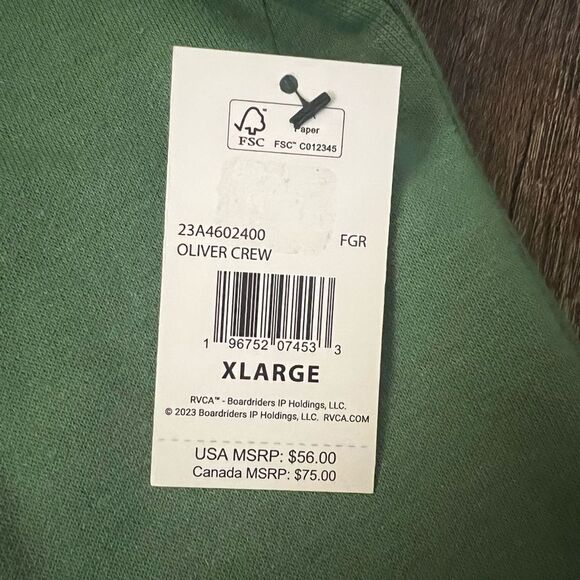 RVCA Oliver Crewneck Sweatshirt-Size XL - Picture 3 of 7